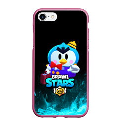 Чехол iPhone 7/8 матовый Brawl stars MRP, цвет: 3D-малиновый