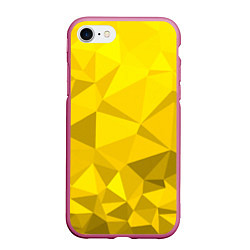 Чехол iPhone 7/8 матовый YELLOW ABSTRACT, цвет: 3D-малиновый