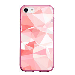 Чехол iPhone 7/8 матовый Pink abstraction, цвет: 3D-малиновый