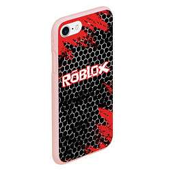 Чехол iPhone 7/8 матовый ROBLOX, цвет: 3D-светло-розовый — фото 2