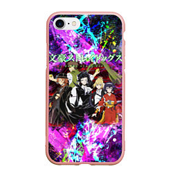 Чехол iPhone 7/8 матовый Bungou Stray Dogs, цвет: 3D-светло-розовый