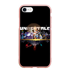 Чехол iPhone 7/8 матовый Undertale, цвет: 3D-светло-розовый