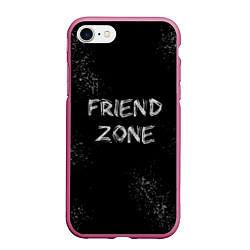 Чехол iPhone 7/8 матовый FRIEND ZONE, цвет: 3D-малиновый