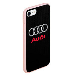 Чехол iPhone 7/8 матовый AUDI, цвет: 3D-светло-розовый — фото 2