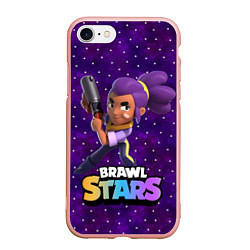 Чехол iPhone 7/8 матовый Brawl stars Шелли, цвет: 3D-светло-розовый