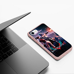 Чехол iPhone 7/8 матовый DMC art, цвет: 3D-светло-розовый — фото 2