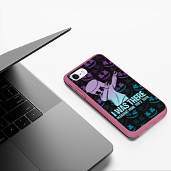 Чехол iPhone 7/8 матовый Fortnite,Marshmello, цвет: 3D-малиновый — фото 2