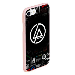 Чехол iPhone 7/8 матовый LINKIN PARK, цвет: 3D-светло-розовый — фото 2