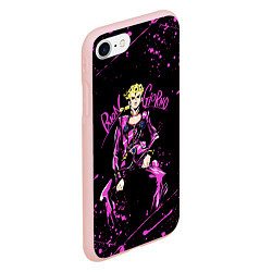 Чехол iPhone 7/8 матовый JOJOS BIZARRE ADVENTURE, цвет: 3D-светло-розовый — фото 2