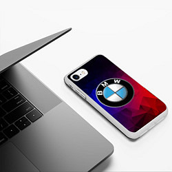 Чехол iPhone 7/8 матовый BMW NEON, цвет: 3D-белый — фото 2