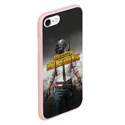 Чехол iPhone 7/8 матовый PUBG, цвет: 3D-светло-розовый — фото 2