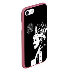 Чехол iPhone 7/8 матовый Queen, цвет: 3D-малиновый — фото 2