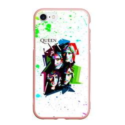 Чехол iPhone 7/8 матовый Queen, цвет: 3D-светло-розовый