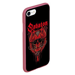 Чехол iPhone 7/8 матовый Sabaton Hell, цвет: 3D-малиновый — фото 2
