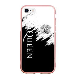 Чехол iPhone 7/8 матовый QUEEN, цвет: 3D-светло-розовый