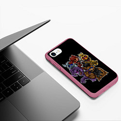 Чехол iPhone 7/8 матовый Five Nights at Freddy's, цвет: 3D-малиновый — фото 2