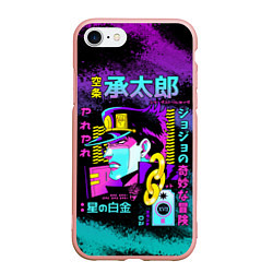 Чехол iPhone 7/8 матовый Приключения ДжоДжо, цвет: 3D-светло-розовый