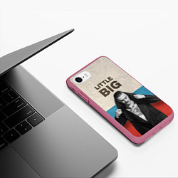 Чехол iPhone 7/8 матовый Little Big, цвет: 3D-малиновый — фото 2