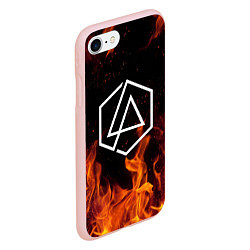 Чехол iPhone 7/8 матовый LINKIN PARK, цвет: 3D-светло-розовый — фото 2