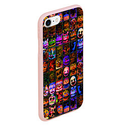 Чехол iPhone 7/8 матовый Five Nights At Freddy's, цвет: 3D-светло-розовый — фото 2