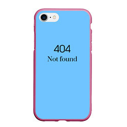 Чехол iPhone 7/8 матовый 404 not found, цвет: 3D-малиновый
