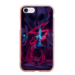 Чехол iPhone 7/8 матовый UNDERTALE, цвет: 3D-светло-розовый