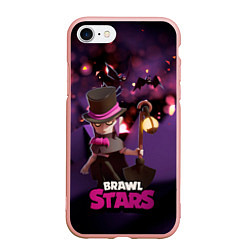 Чехол iPhone 7/8 матовый Brawl stars Mortis Мортис, цвет: 3D-светло-розовый