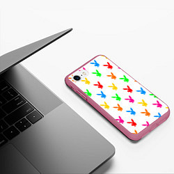 Чехол iPhone 7/8 матовый PLAYBOY, цвет: 3D-малиновый — фото 2