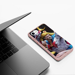 Чехол iPhone 7/8 матовый Сейлор Панч, цвет: 3D-светло-розовый — фото 2