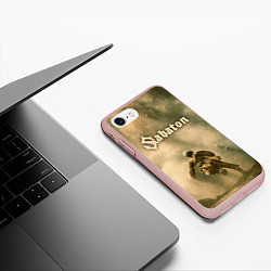 Чехол iPhone 7/8 матовый Sabaton, цвет: 3D-светло-розовый — фото 2