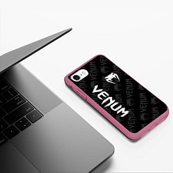 Чехол iPhone 7/8 матовый VENUM, цвет: 3D-малиновый — фото 2