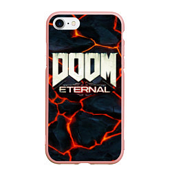 Чехол iPhone 7/8 матовый DOOM: ETERNAL, цвет: 3D-светло-розовый