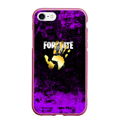 Чехол iPhone 7/8 матовый Fortnite, цвет: 3D-малиновый