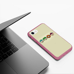 Чехол iPhone 7/8 матовый ЮЖНЫЙ ПАРК, цвет: 3D-малиновый — фото 2