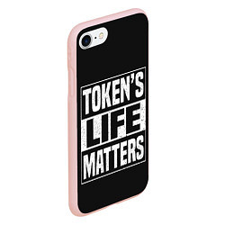 Чехол iPhone 7/8 матовый TOKENS LIFE MATTERS, цвет: 3D-светло-розовый — фото 2