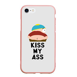 Чехол iPhone 7/8 матовый Kiss My Ass, цвет: 3D-светло-розовый