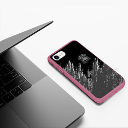 Чехол iPhone 7/8 матовый QUEEN, цвет: 3D-малиновый — фото 2