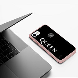 Чехол iPhone 7/8 матовый QUEEN, цвет: 3D-светло-розовый — фото 2