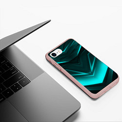 Чехол iPhone 7/8 матовый NEON GEOMETRY STRIPES, цвет: 3D-светло-розовый — фото 2