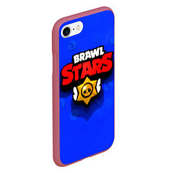 Чехол iPhone 7/8 матовый BRAWL STARS, цвет: 3D-малиновый — фото 2