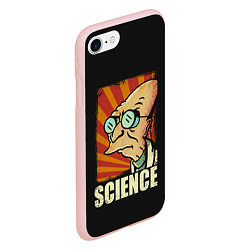 Чехол iPhone 7/8 матовый Futurama Science, цвет: 3D-светло-розовый — фото 2