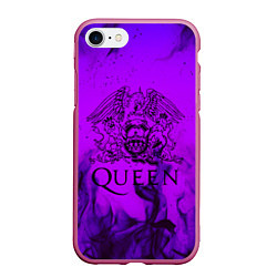 Чехол iPhone 7/8 матовый QUEEN, цвет: 3D-малиновый