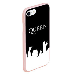 Чехол iPhone 7/8 матовый QUEEN, цвет: 3D-светло-розовый — фото 2