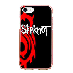 Чехол iPhone 7/8 матовый Slipknot 7, цвет: 3D-светло-розовый
