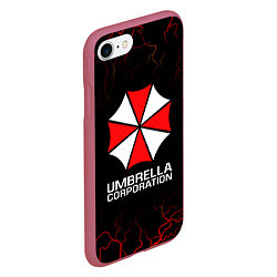 Чехол iPhone 7/8 матовый UMBRELLA CORP, цвет: 3D-малиновый — фото 2