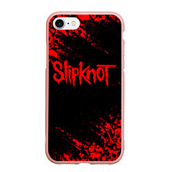 Чехол iPhone 7/8 матовый SLIPKNOT, цвет: 3D-светло-розовый