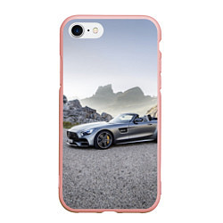 Чехол iPhone 7/8 матовый Mercedes V8 Biturbo, цвет: 3D-светло-розовый