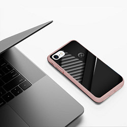 Чехол iPhone 7/8 матовый FC Borussia, цвет: 3D-светло-розовый — фото 2