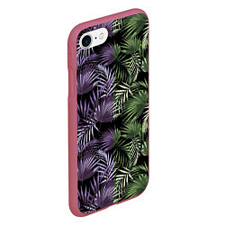 Чехол iPhone 7/8 матовый Пальмы, цвет: 3D-малиновый — фото 2