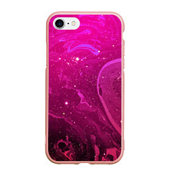 Чехол iPhone 7/8 матовый РОЗОВЫЙ КОСМОС, цвет: 3D-светло-розовый